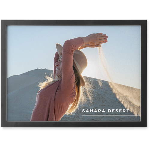 Wanderings Photo Tile, Black, Framed, 5x7, White, white