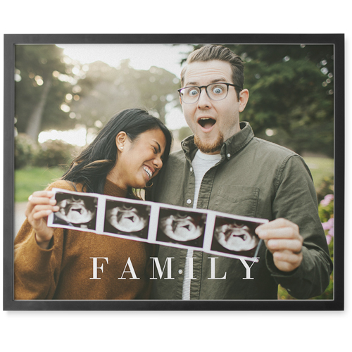 Absolute Family Photo Tile, Black, Framed, 8x10, White, white