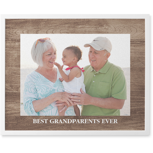 Countryside Photo Tile, White, Framed, 8x10, Brown, brown