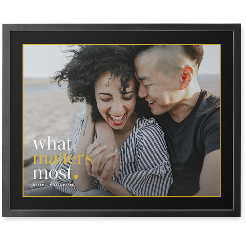 What Matters Most Photo Tile, Black, Framed, 8x10, Black