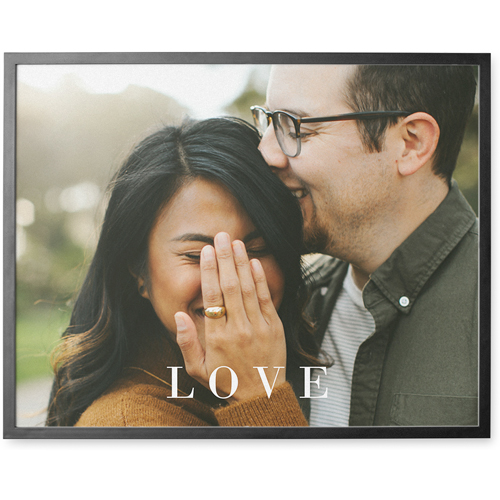 Absolute Love Photo Tile, Black, Framed, 11x14, White, white