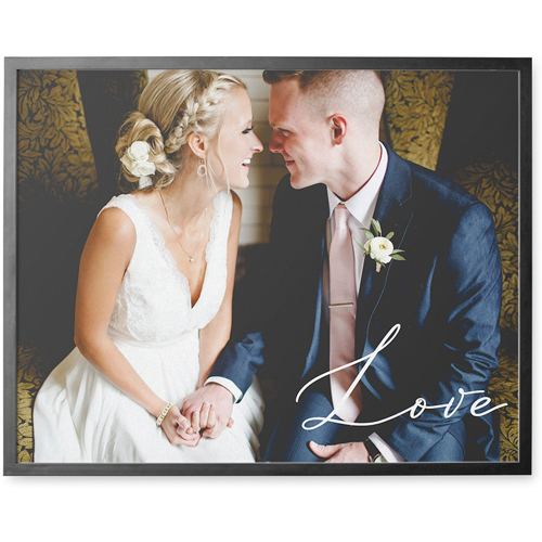 Pure Love Photo Tile, Black, Framed, 11x14, White