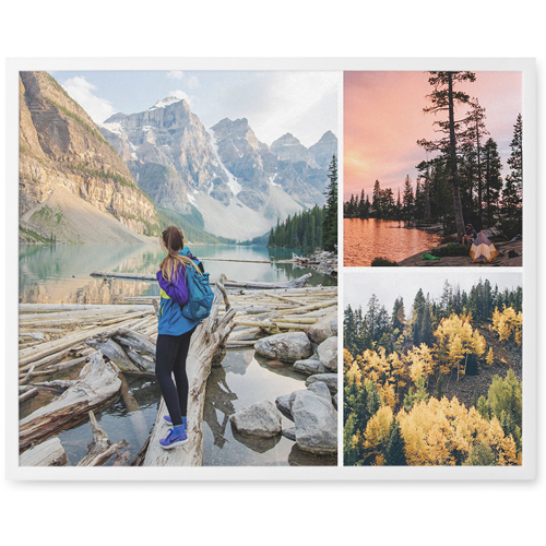 Three Piece Photo Tile, White, Framed, 11x14, Multicolor, multi