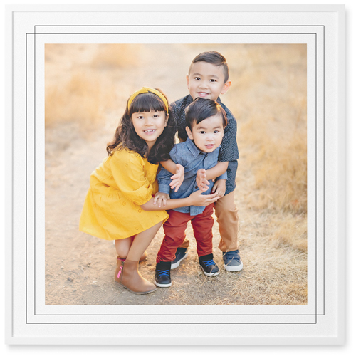 Forever Framed Border Photo Tile, White, Framed, 12x12, White
