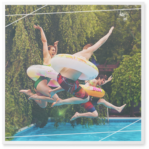 Captured Moment Photo Tile, White, Framed, 16x16, White, white