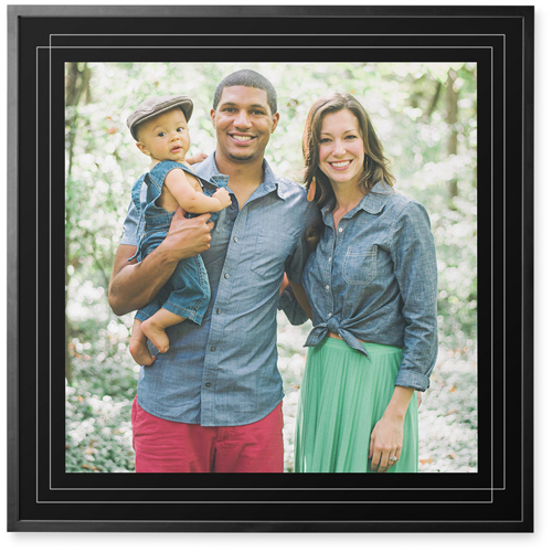 Forever Framed Photo Tile, Black, Framed, 16x16, Gray