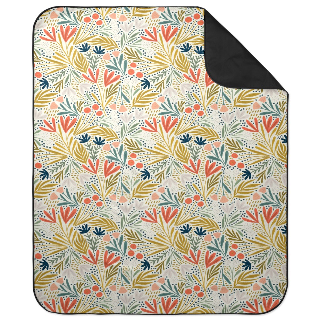 Henrietta Floral - Light Picnic Blanket, Multicolor