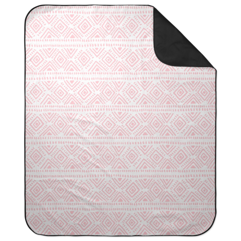 Abstract Diamond Picnic Blanket, Pink