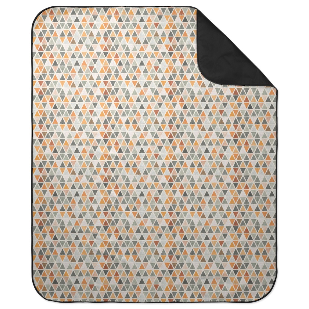 Orange And Grey Blanket