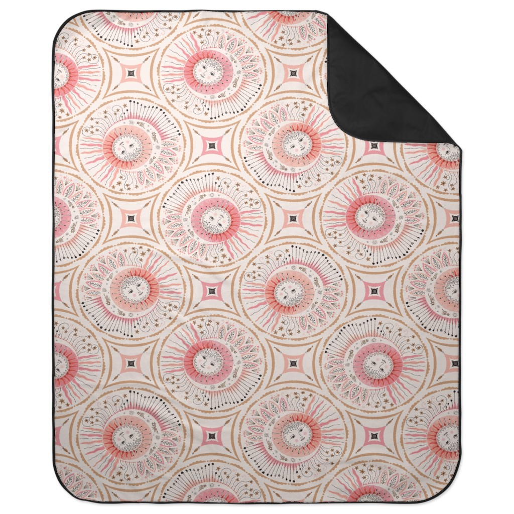 Celestial Talisman - Pink Picnic Blanket, Pink