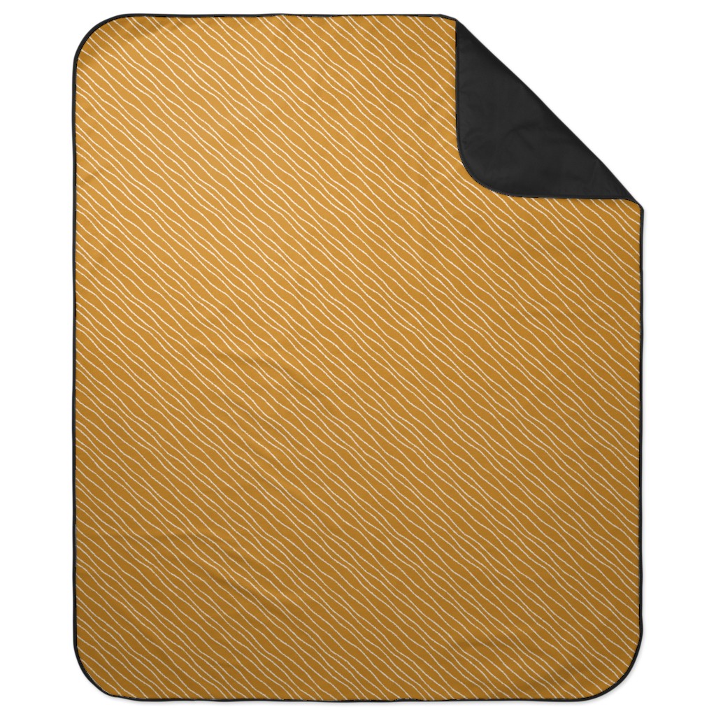 Charlie - Mustard Picnic Blanket, Orange
