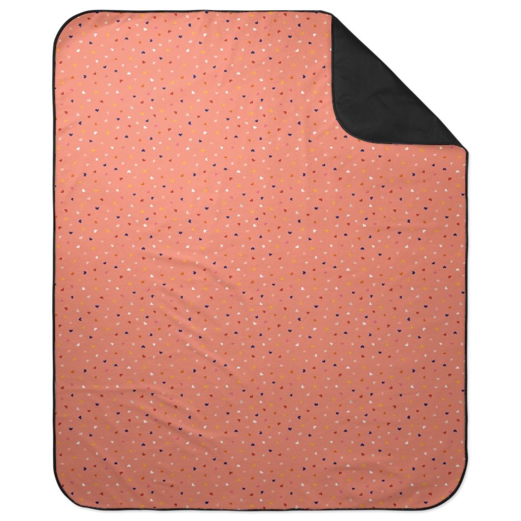 Heart Sprinkles - Pink Picnic Blanket, Pink