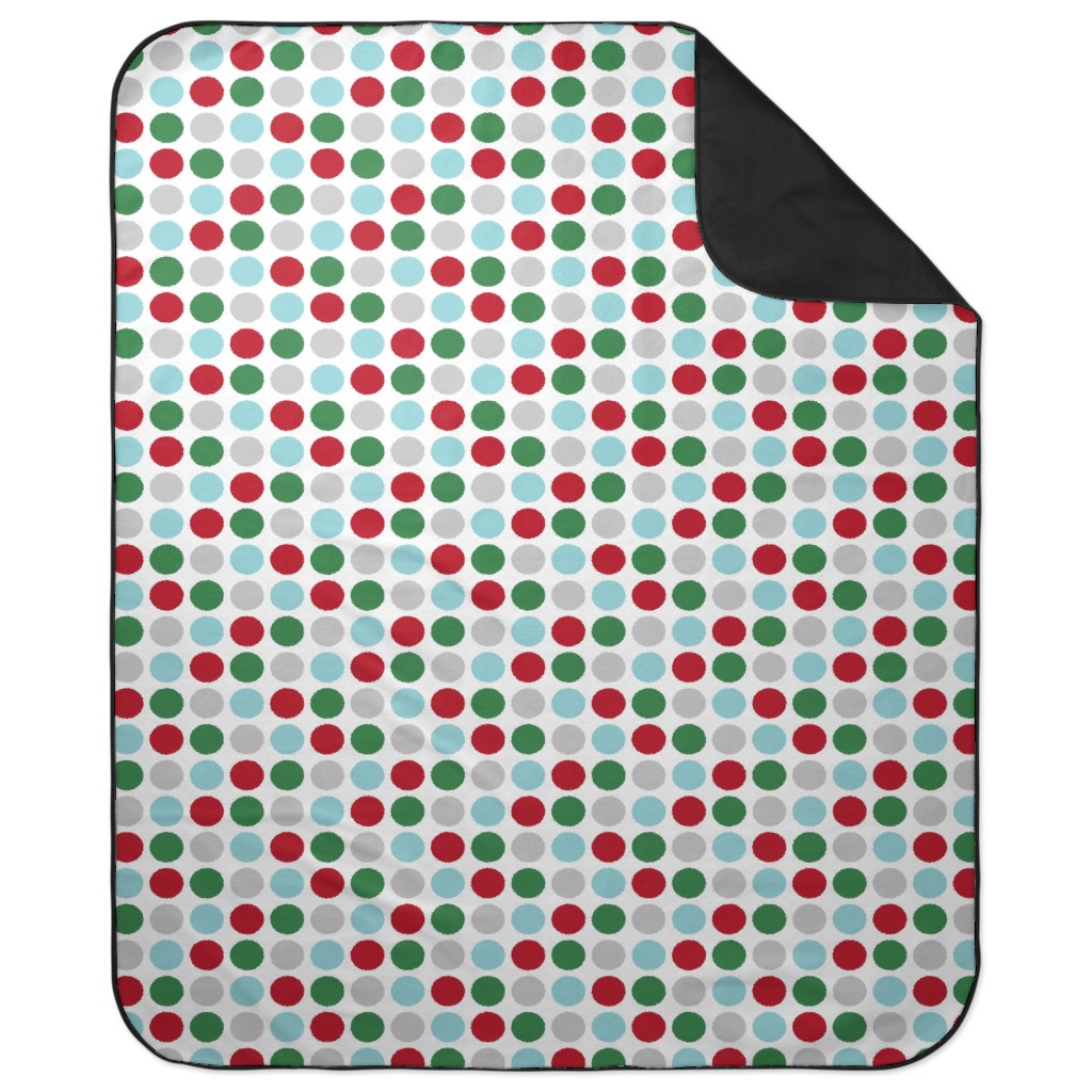 Christmas Wish Polka Dots - Multi Picnic Blanket, Multicolor