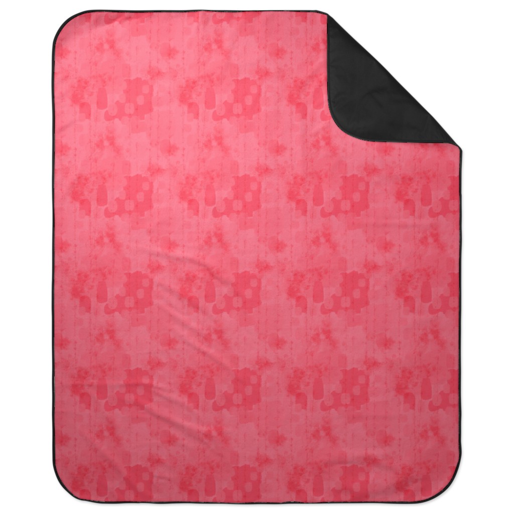 Watermelon Grunge - Pink Picnic Blanket, Pink