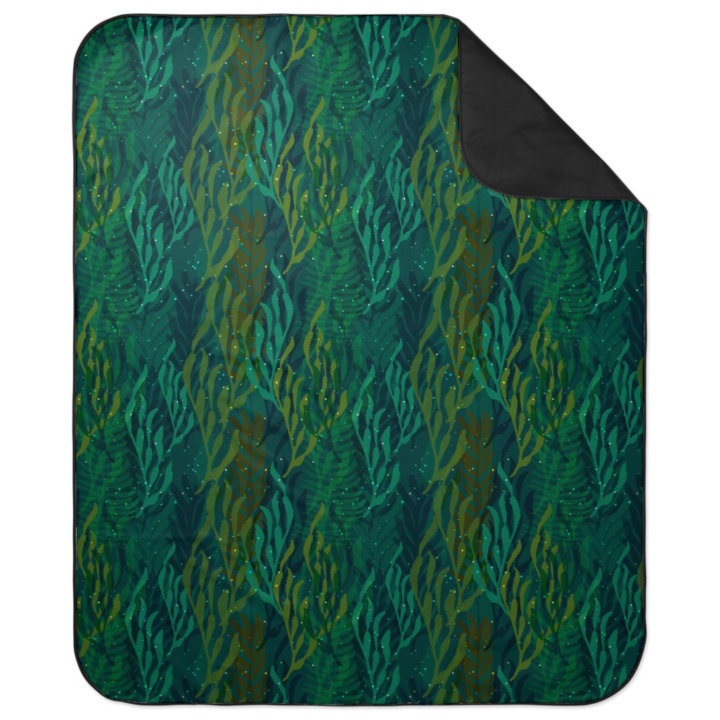 Underwater Forest - Emerald Picnic Blanket, Green