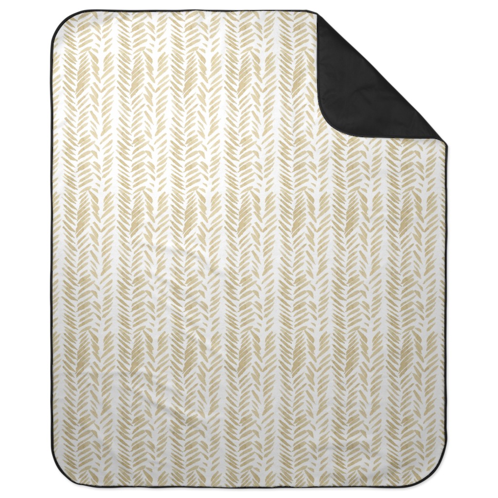 Leaf - Gold Picnic Blanket, Yellow