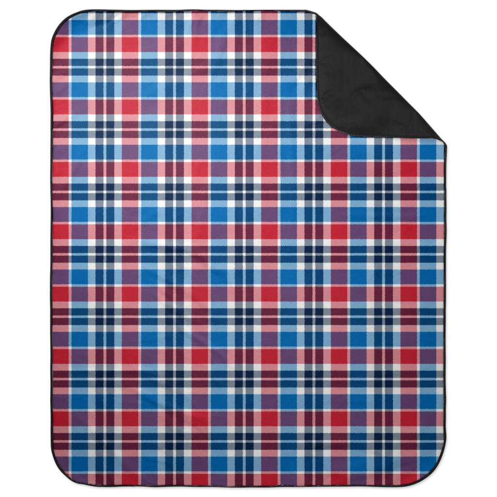 Independence Day Plaid - Multi Picnic Blanket, Multicolor