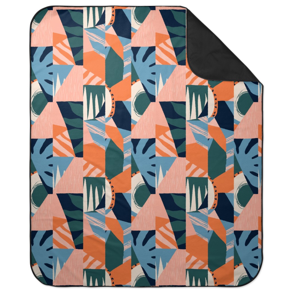 Abstraction With Coconut - Multi Picnic Blanket, Multicolor