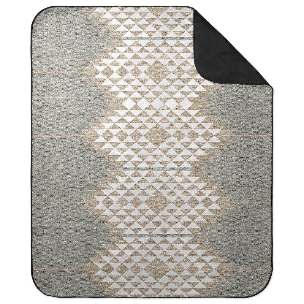 Atiz Diamond - Neutral Picnic Blanket, Gray