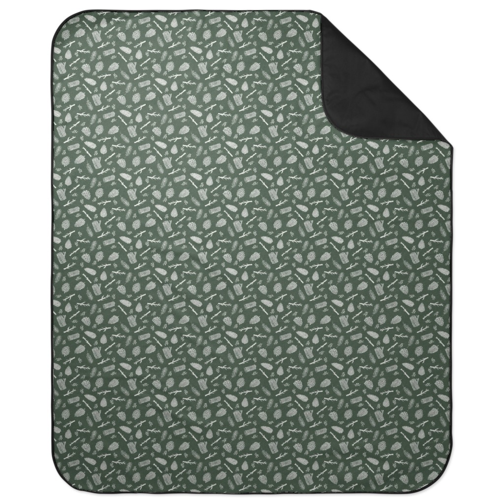 Pinecones Hunter Green Picnic Blanket Shutterfly