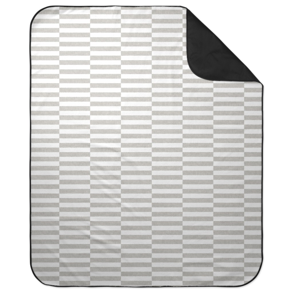 Tiles - Rectangles - Stone Picnic Blanket, Gray