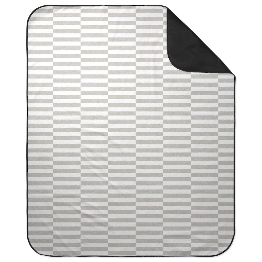 Tiles - Rectangles - Stone Picnic Blanket, Gray, Gray