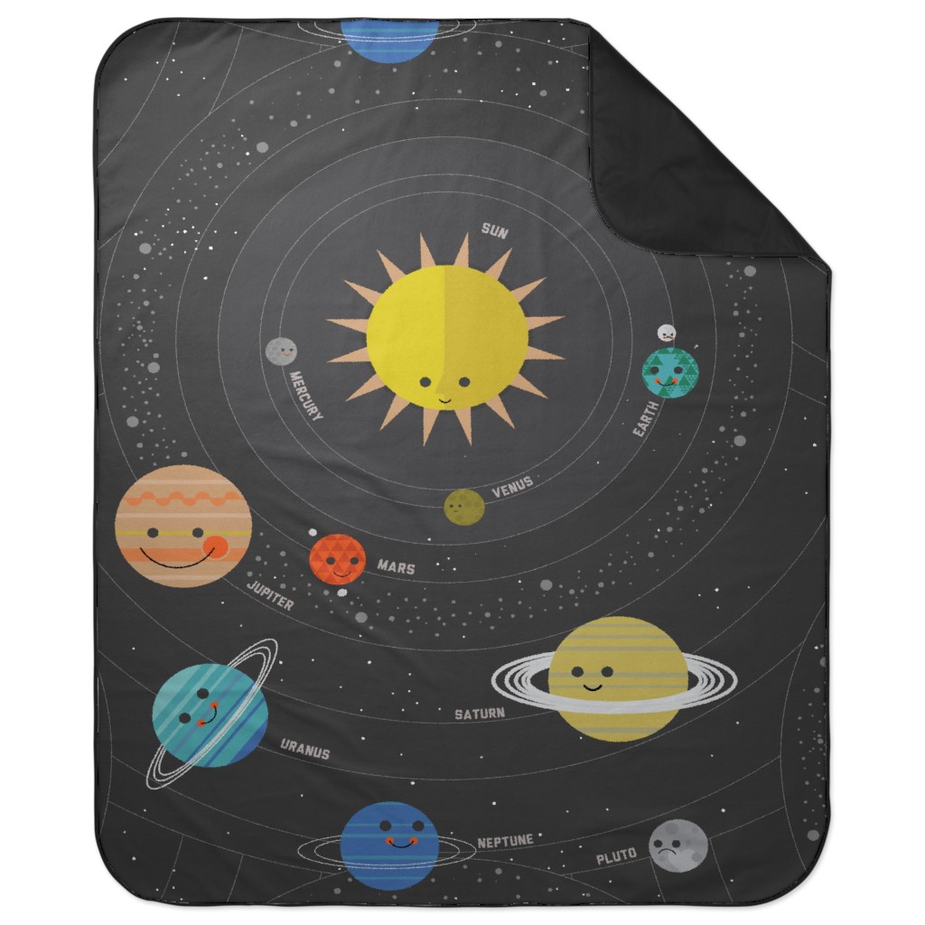 Solar System - Multi Picnic Blanket, Multicolor