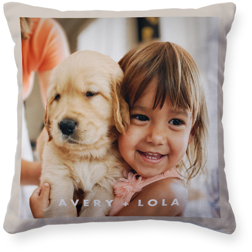 Framed Gallery of One Pillow, Woven, White, 16x16, Double Sided, Multicolor, multi