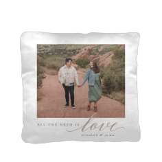 all you need is love script pillow