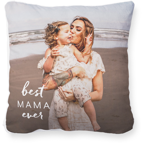 Contemporary Best Ever Pillow, Plush, White, 18x18, Single Sided, White