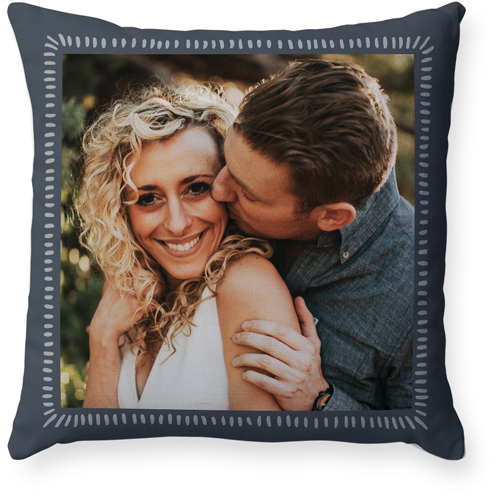 Organic Dash Pillow, Woven, Beige, 18x18, Single Sided, Gray, gray