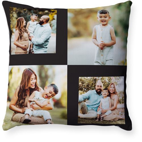 Minimal Gallery of Four Pillow, Woven, White, 18x18, Double Sided, Multicolor