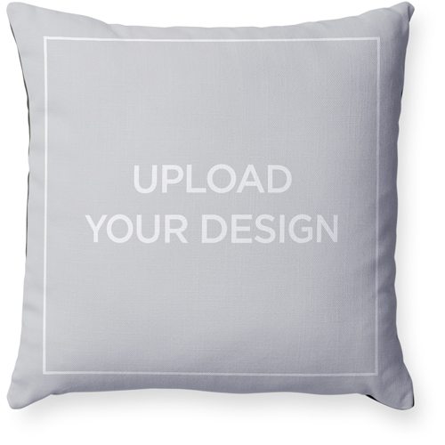 Upload Your Own Design Pillow, Woven, Black, 18x18, Single Sided, Multicolor