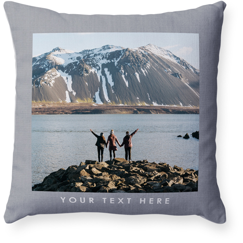 Gallery of One Border Pillow, Woven, White, 18x18, Double Sided, Multicolor, multi