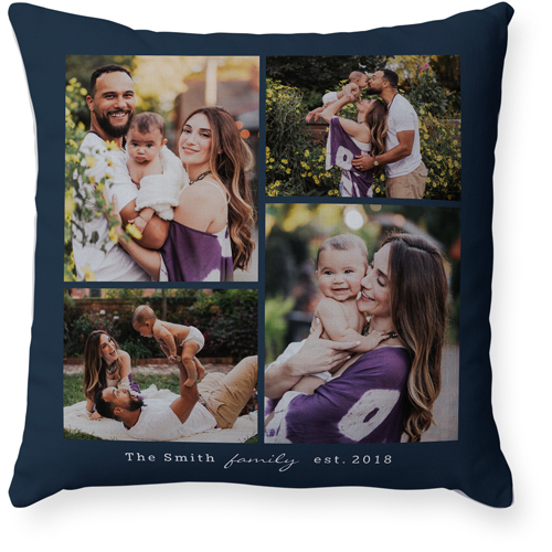 Text Gallery of Four Pillow, Woven, White, 18x18, Double Sided, Multicolor