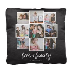 love and family collage pillow