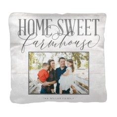 rustic home sweet farmhouse pillow