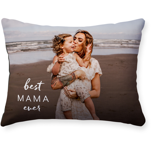 Contemporary Best Ever Pillow, Woven, Black, 12x16, Single Sided, White, white