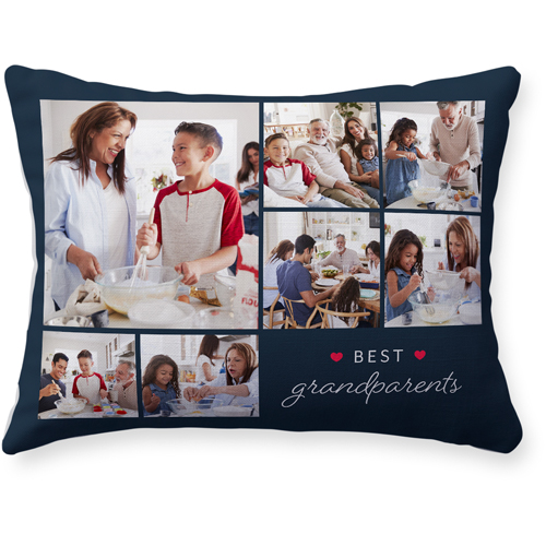 Best Grandparent Memories Pillow, Woven, White, 12x16, Double Sided, Black