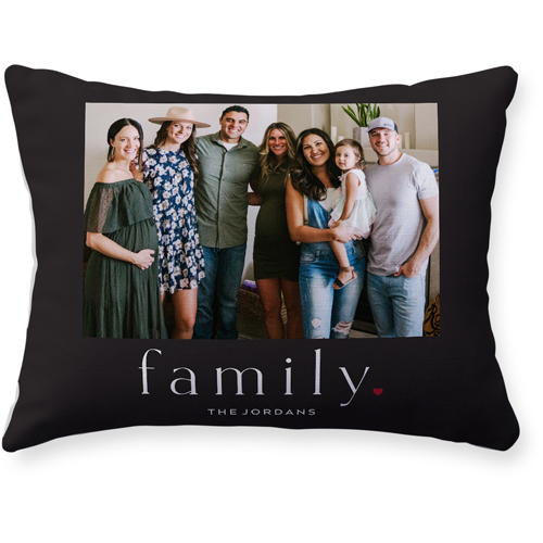 Modern Serif Family Pillow, Woven, White, 12x16, Double Sided, Gray