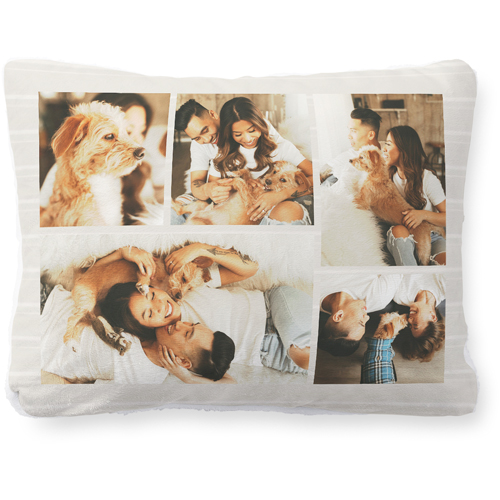 Gallery Of Five Montage Pillow, Plush, White, 12x16, Single Sided, Multicolor
