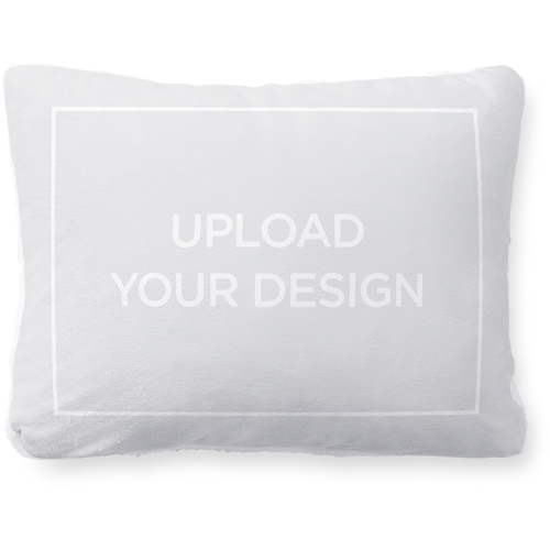 Upload Your Own Design Pillow, Plush, White, 12x16, Single Sided, Multicolor
