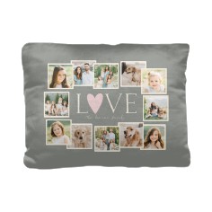 love all around collage pillow