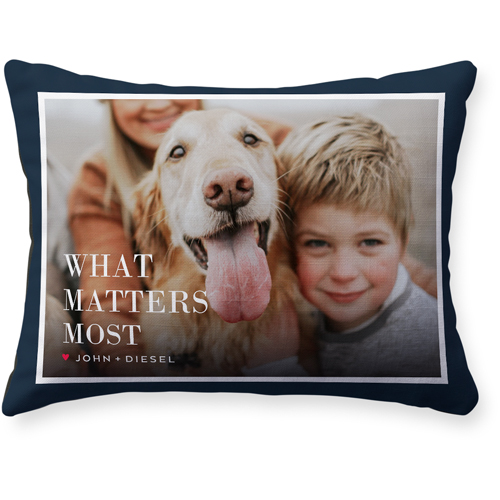 What Matters Most Pillow, Woven, Black, 12x16, Single Sided, Black