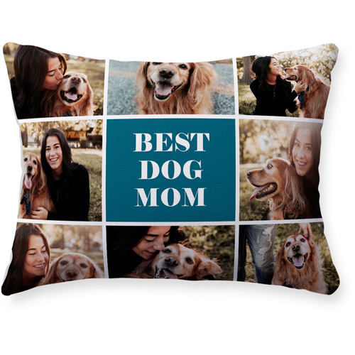 Text Gallery of Eight Pillow, Woven, White, 12x16, Double Sided, Multicolor, multi