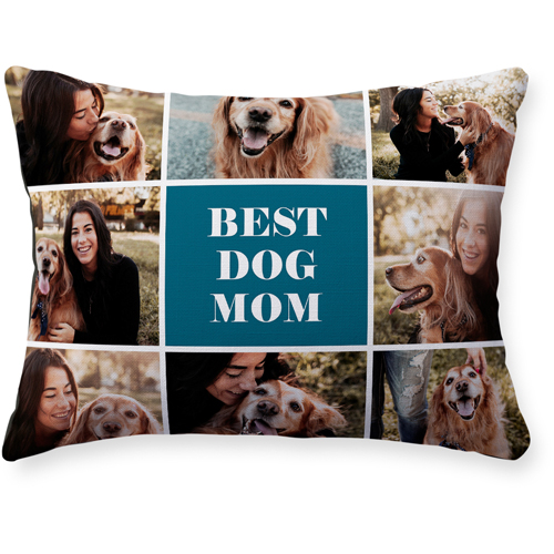 Text Gallery of Eight Pillow, Woven, Black, 12x16, Single Sided, Multicolor, multi