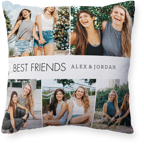 Text Gallery Of Five Pillow, Woven, Black, 20x20, Single Sided, Multicolor