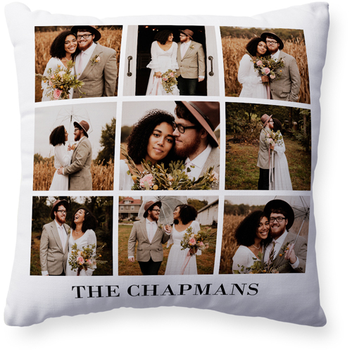 Grid Gallery of Nine Pillow, Woven, Beige, 20x20, Single Sided, Multicolor
