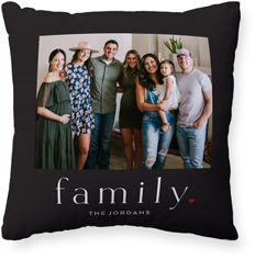 modern serif family pillow