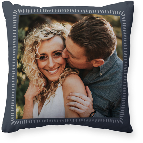 Organic Dash Pillow, Woven, Black, 20x20, Single Sided, Gray, gray